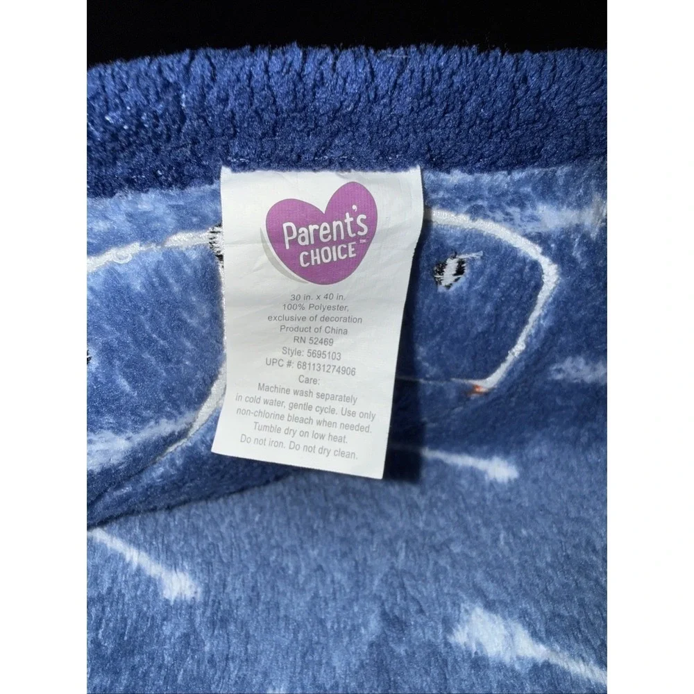 Parents Choice Navy Blue Fox Applique Baby Blanket Arrows Security Lovey‎ 30x40